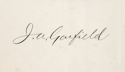 Signature of James Abram Garfield by American School